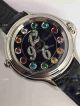 Knockoff Swiss Fendi Watch Colored diamonds Black Leather  (6)_th.jpg